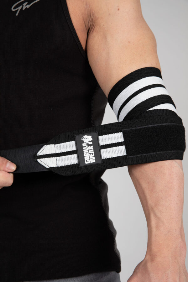 ELBOW WRAPS - BLACK/WHITE - 150CM - Image 3