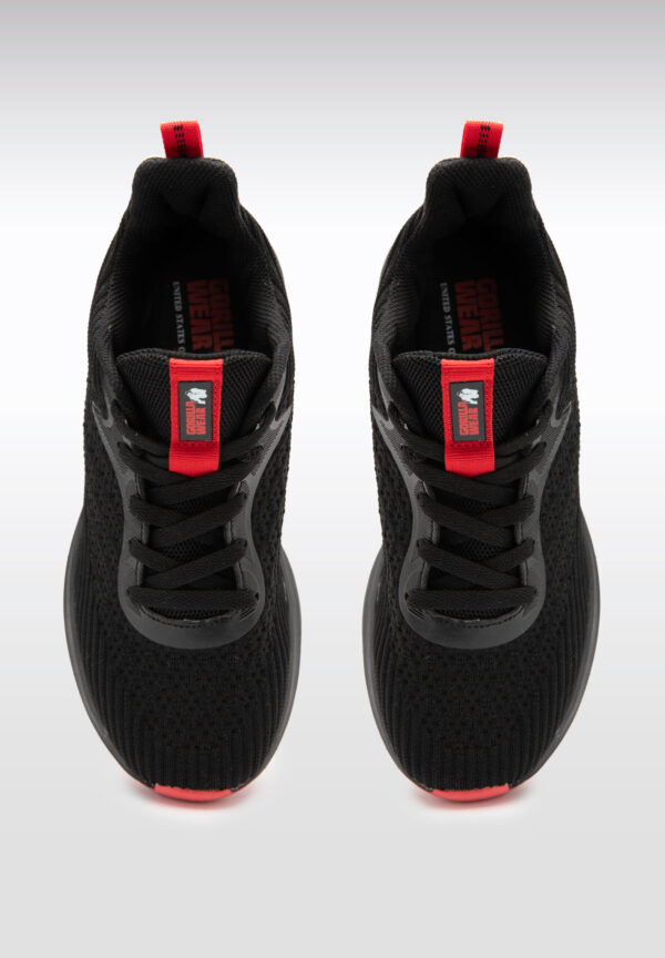 MILTON TRAINING SHOES - BLACK/RED - Image 4