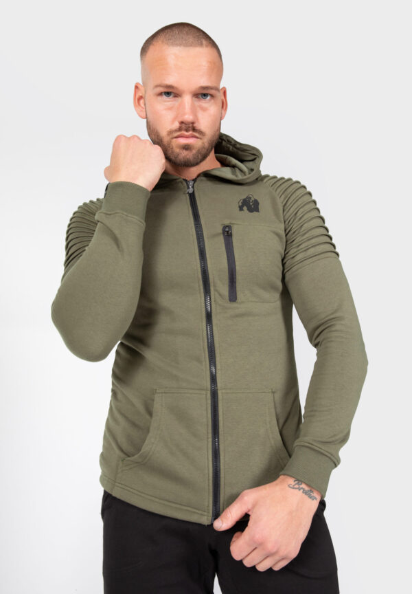 DELTA ZIPPED HOODIE - ARMY GREEN - Image 4