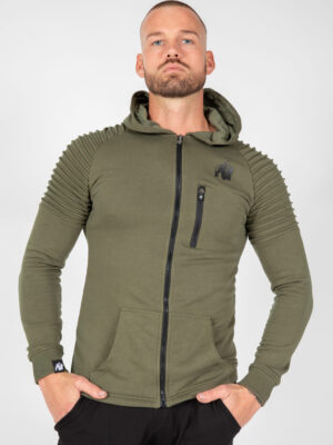 DELTA ZIPPED HOODIE – ARMY GREEN
