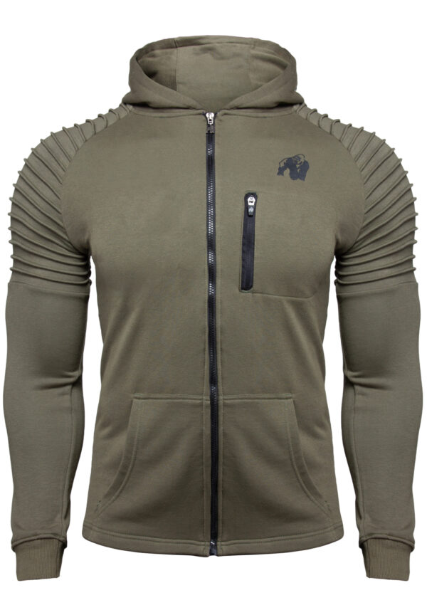 DELTA ZIPPED HOODIE - ARMY GREEN - Image 6