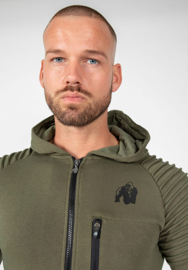 DELTA ZIPPED HOODIE - ARMY GREEN - Image 5