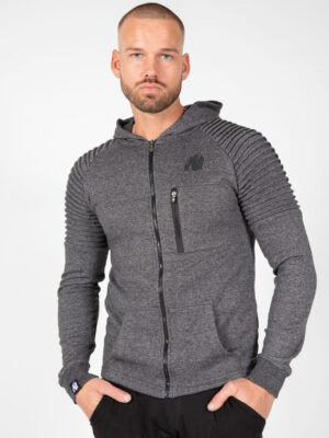 DELTA ZIPPED HOODIE – GRAY