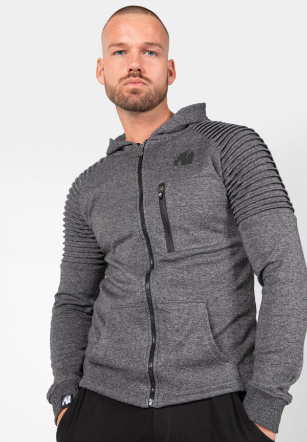 DELTA ZIPPED HOODIE - GRAY - Image 4