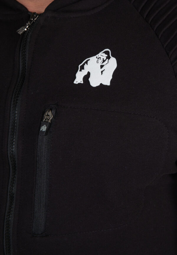 DELTA ZIPPED HOODIE - BLACK - Image 4