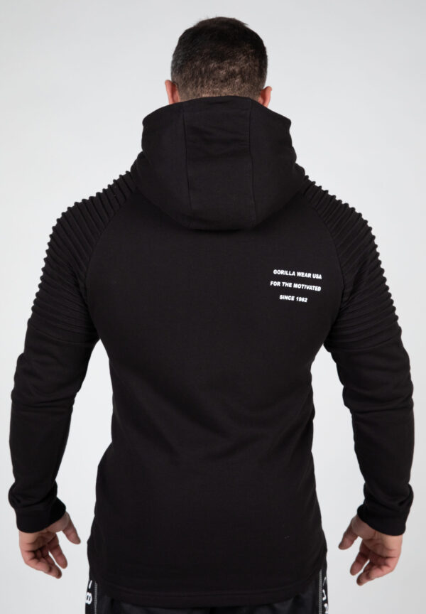 DELTA ZIPPED HOODIE - BLACK - Image 2