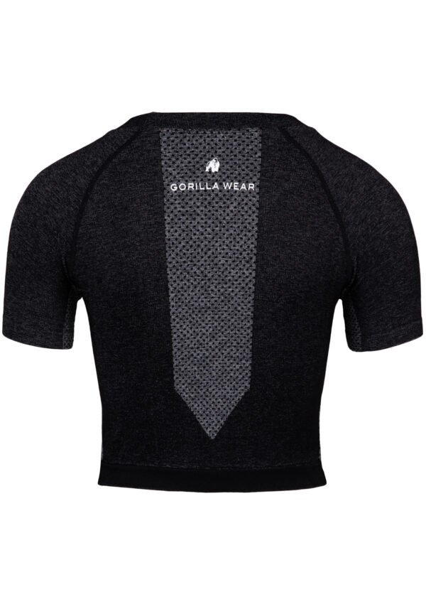 SELAH SEMALESS CROP TOP - BLACK - Image 6