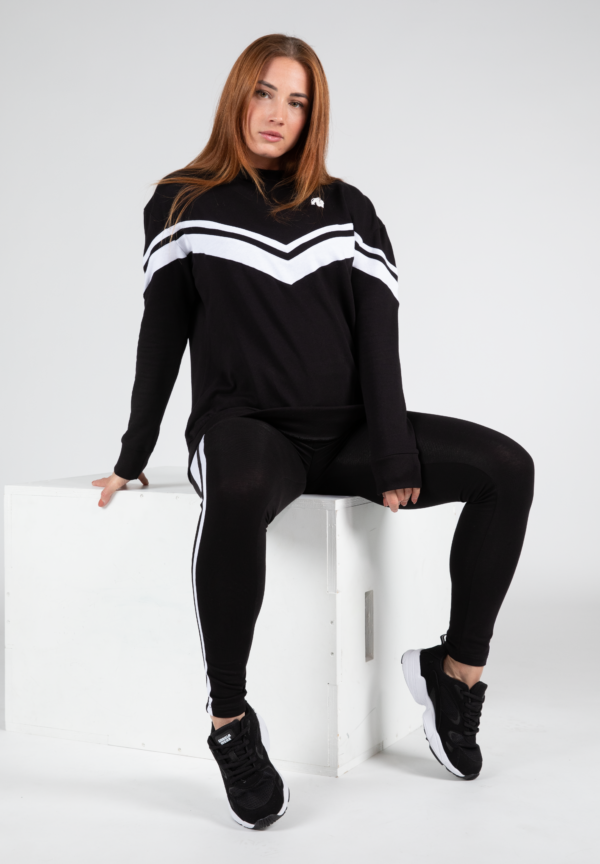 HAILEY OVERSIZED SWEATSHIRT - BLACK - Image 4