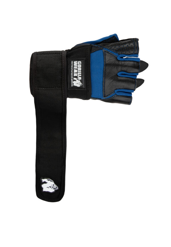 DALLAS WRIST WRAPS GLOVES - BLACK/BLUE - Image 2