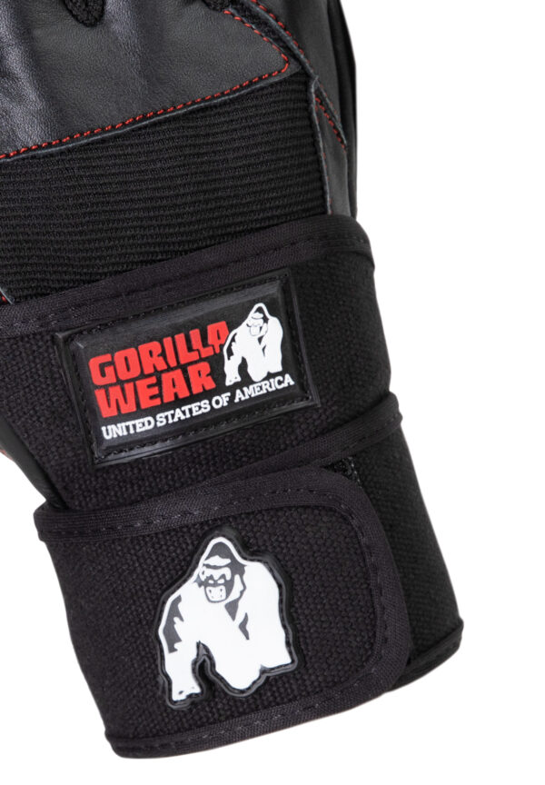 DALLAS WRIST WRAP GLOVES - BLACK/RED - Image 3