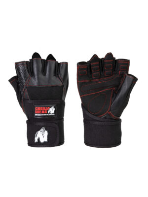 DALLAS WRIST WRAP GLOVES – BLACK/RED