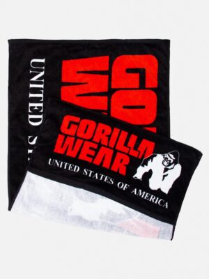 FUNTIONAL GYM TOWEL – BLACK/RED