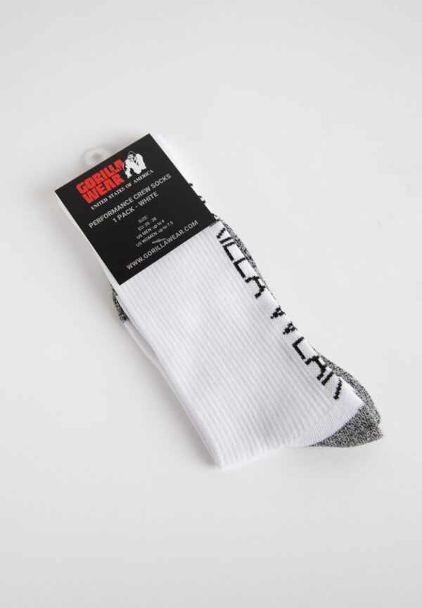 PERFORMANCE CREW SOCKS - WHITE - Image 4