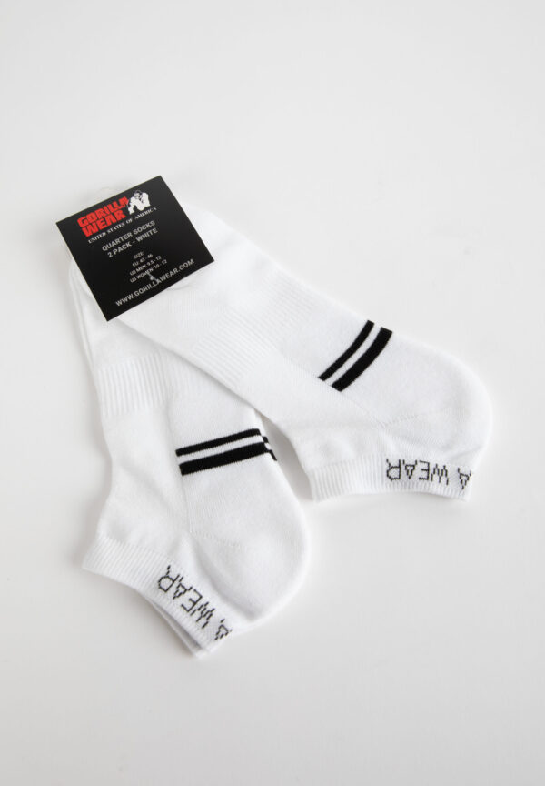 QUARTER SOCKS 2-PACK - WHITE - Image 3
