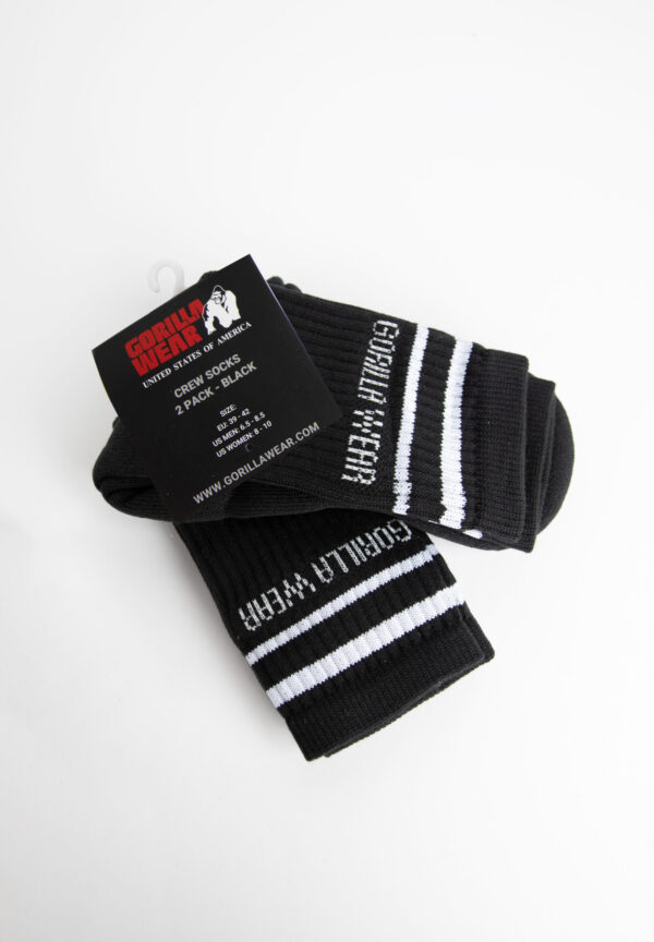 CREW SOCKS 2-PACK - BLACK - Image 3
