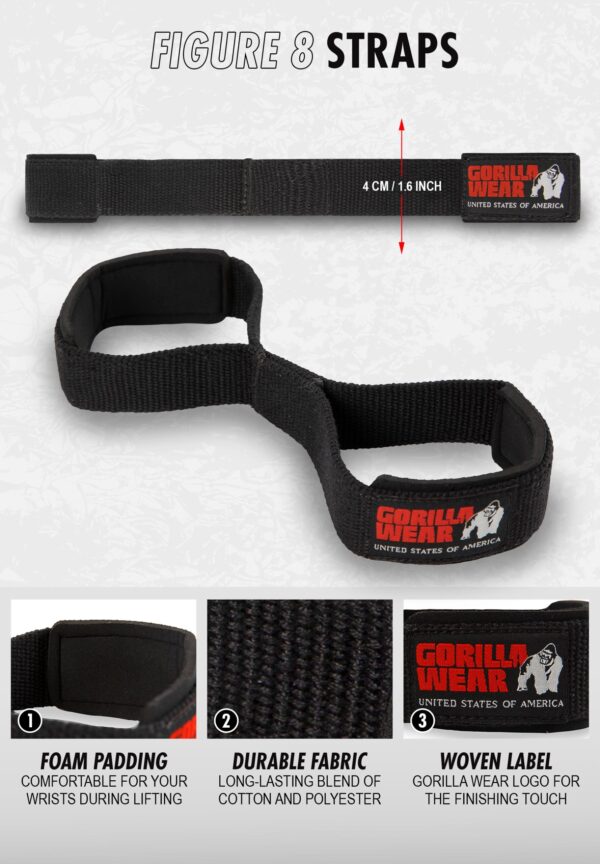 FIGURE 8 LIFTING STRAPS - BLACK - Image 6