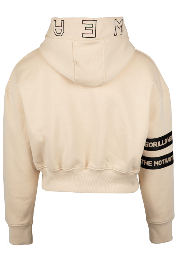 Tracey Cropped Hoodie - Beige - Image 7