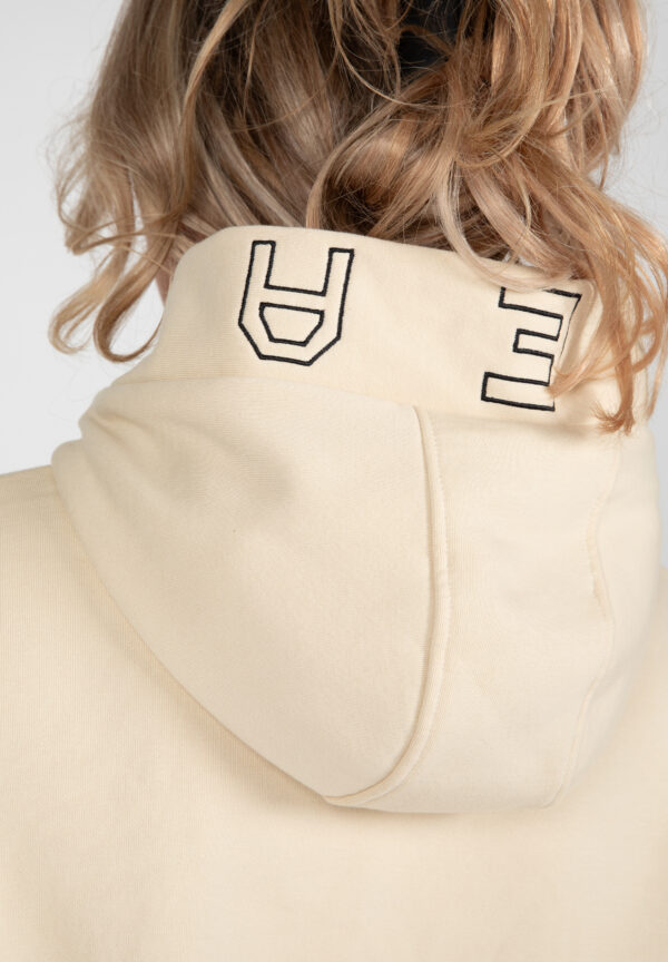 Tracey Cropped Hoodie - Beige - Image 4