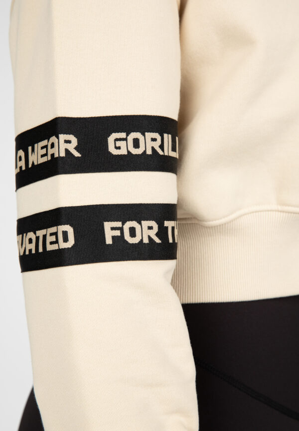 Tracey Cropped Hoodie - Beige - Image 5