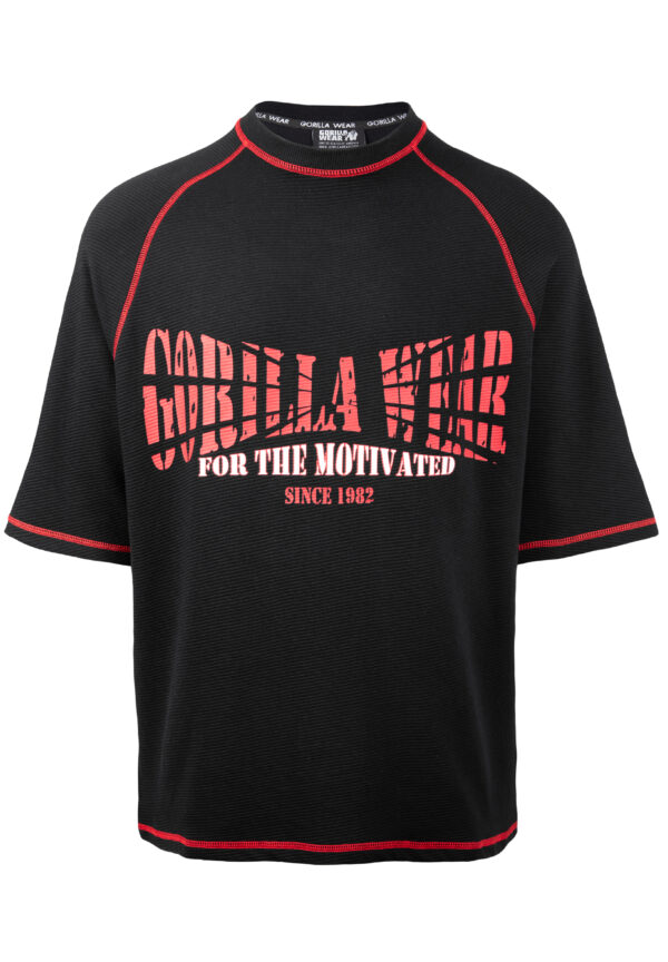 Finley Oversized T-Shirt - Black/Red - Image 6