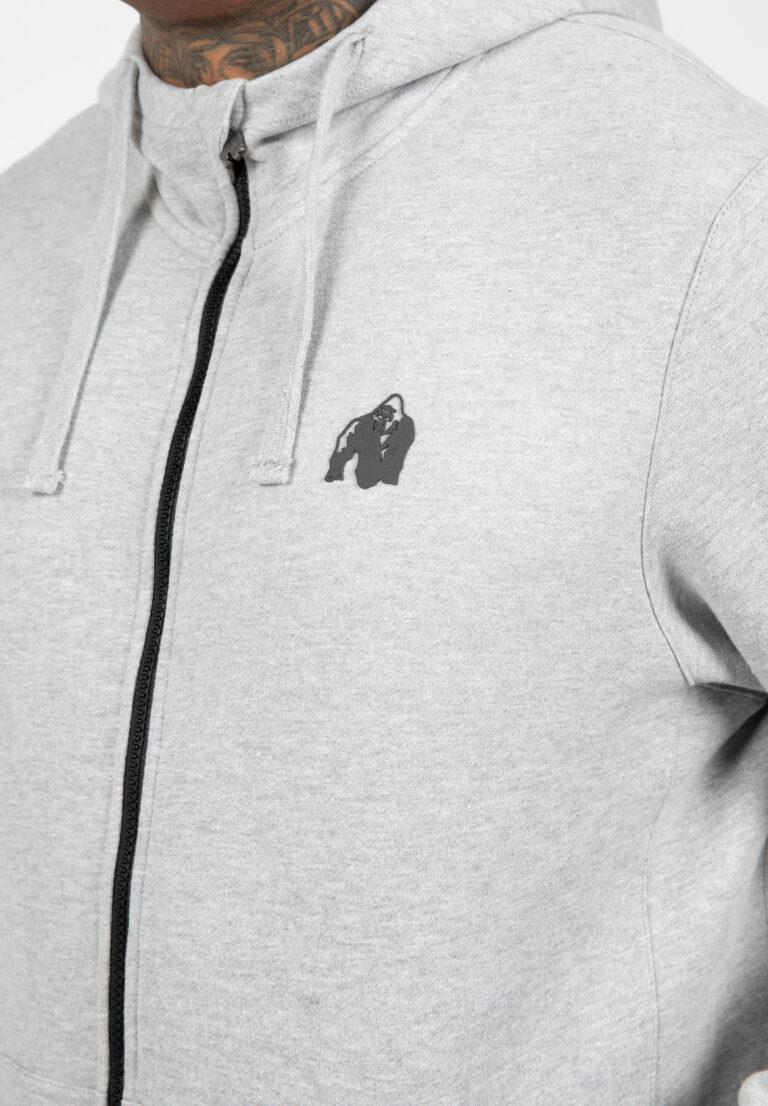 Leon Zipped Hoodie – Gray thumbnail 4