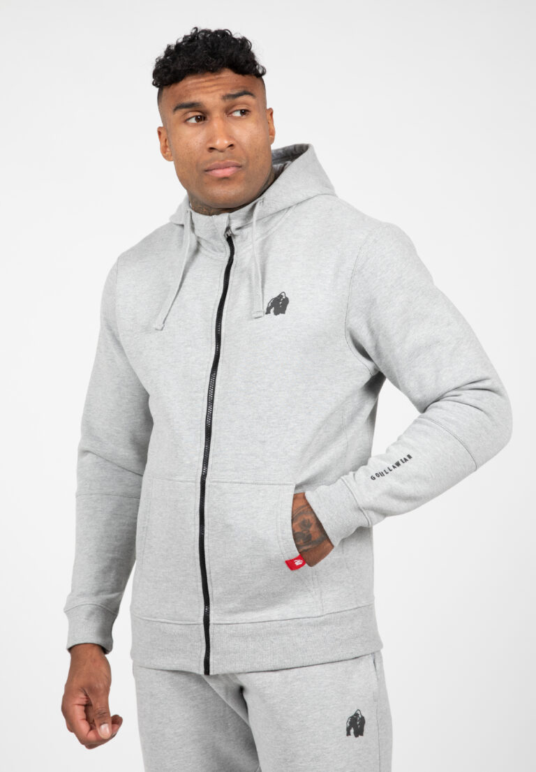 Leon Zipped Hoodie – Gray