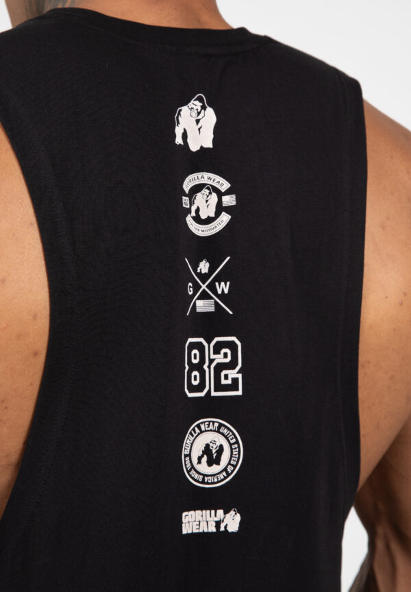 Lopez Drop Armhole Tank Top - Black - Image 6