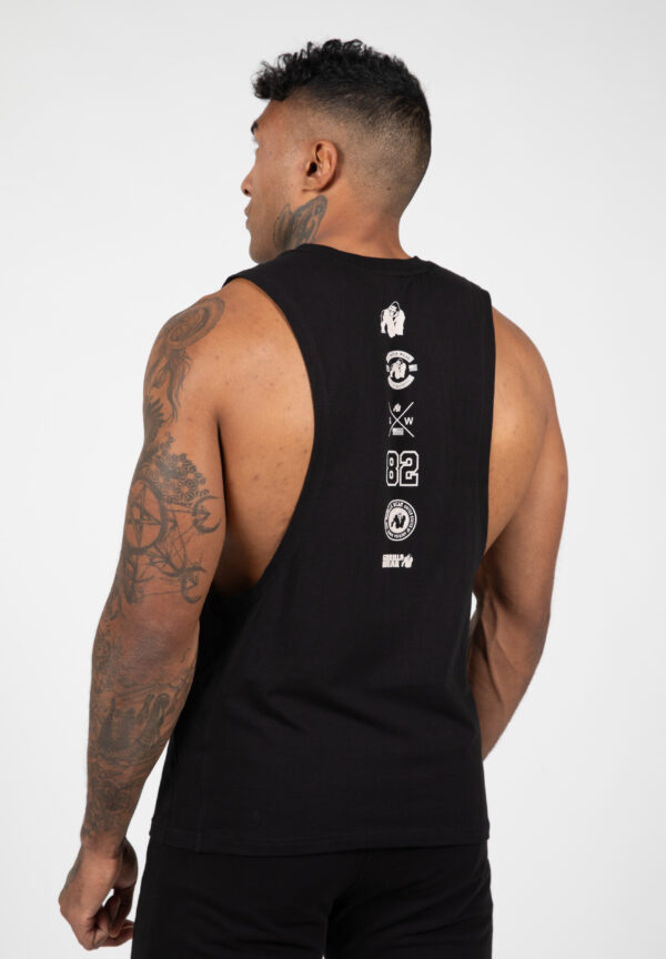 Lopez Drop Armhole Tank Top - Black - Image 2