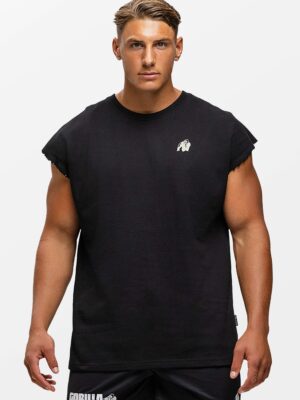 Bouse Cut Off Tank Top – Black Bouse Cut Off Tank Top – Black