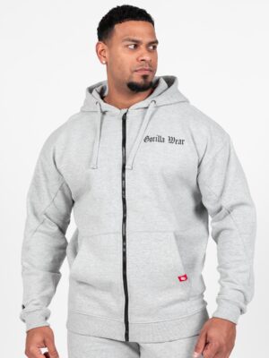 Utah Zipped Hoodie – Light Gray Melange Utah Zipped Hoodie – Light Gray Melange