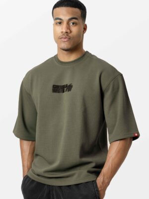 Idaho Oversized Waffle T-Shirt – Army Green Idaho Oversized Waffle T-Shirt – Army Green
