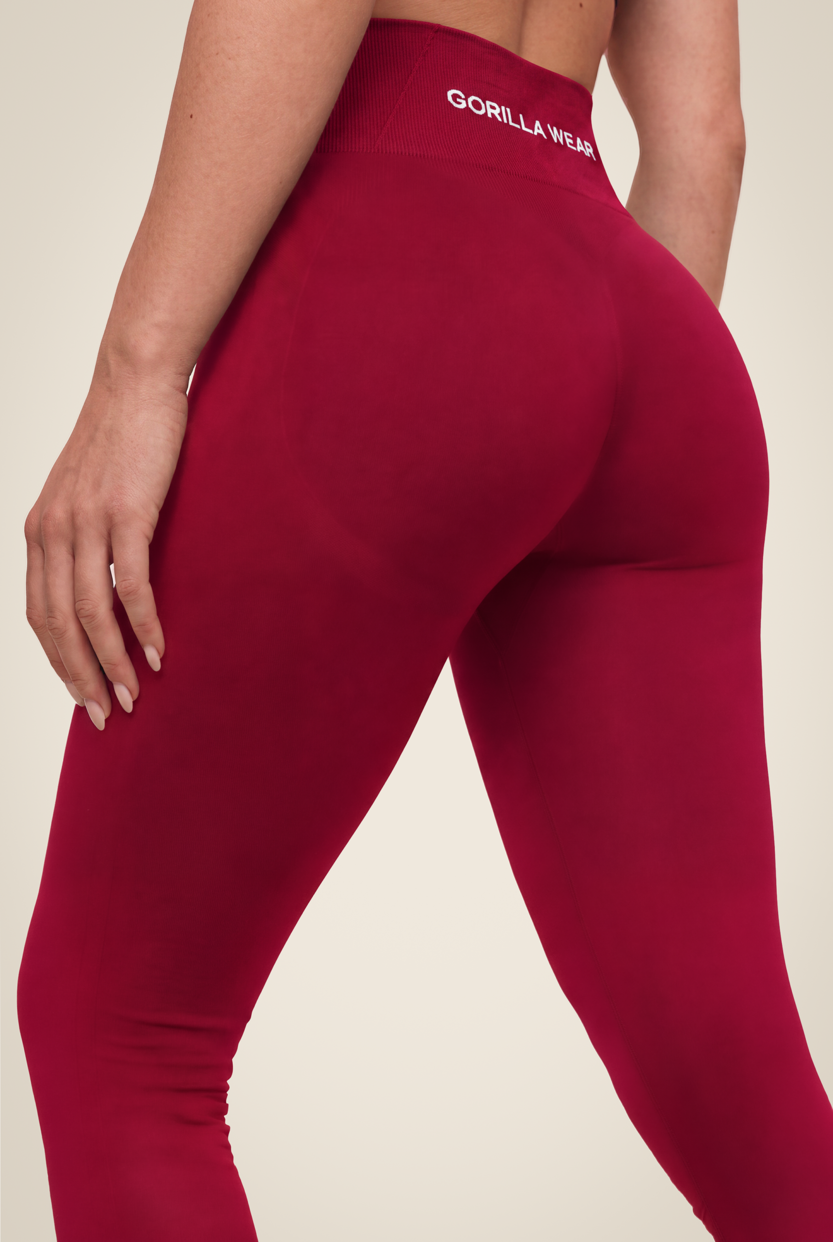 Florence Seamless Contour Leggings - Red - Image 3